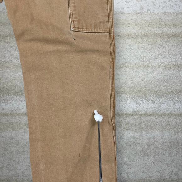 Vintage Dickies Carpenter Pants Tan Canvas Baggy Wide Leg Fit Dungarees 90s - Picture 9 of 15